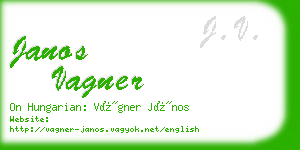 janos vagner business card